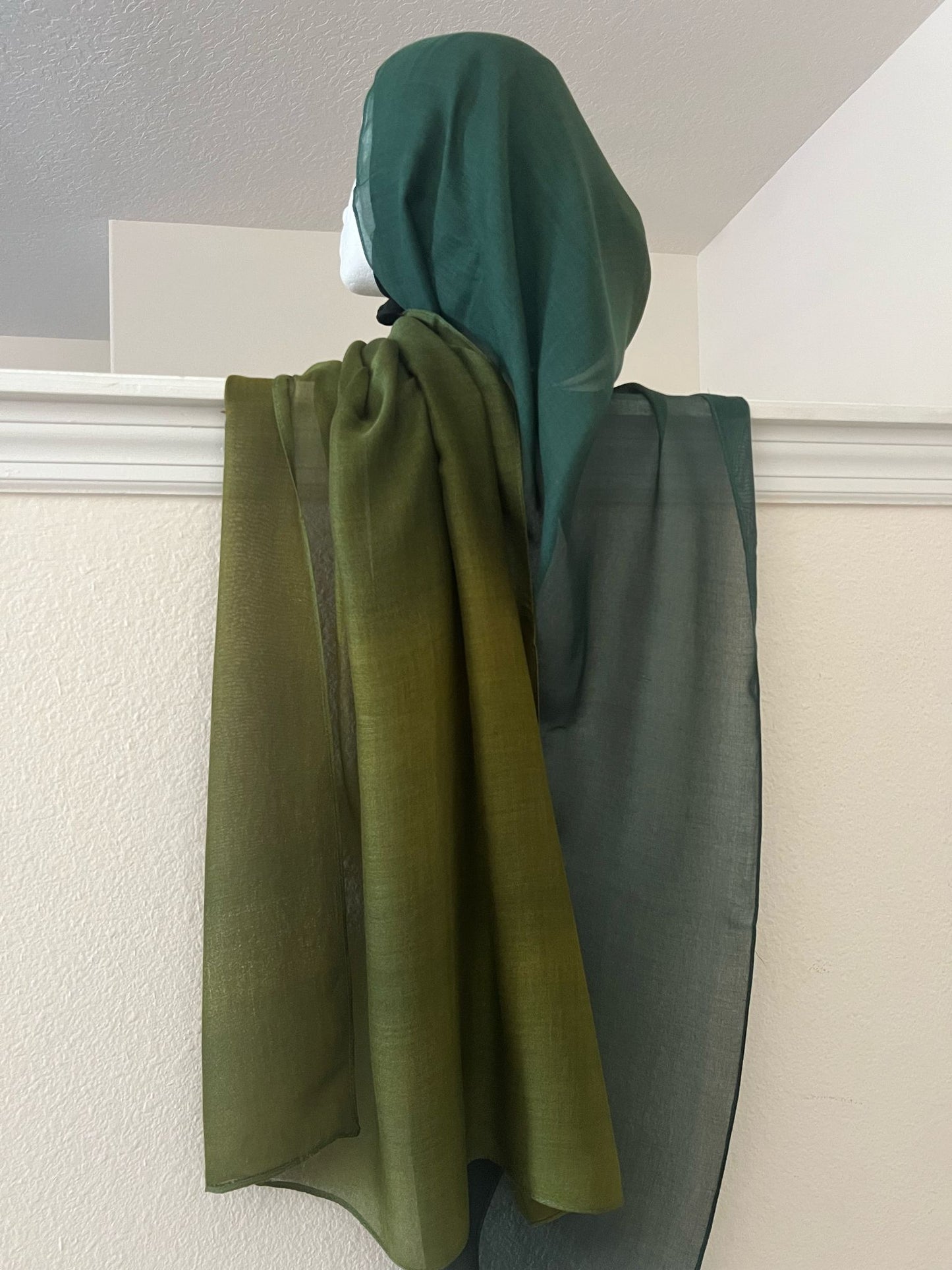 ombre modal hijab green