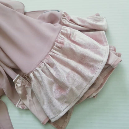 Ruffle Chiffon Hijab - Dusty Pink