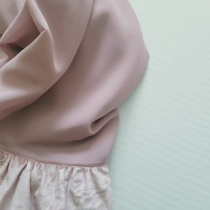 Ruffle Chiffon Hijab - Dusty Pink