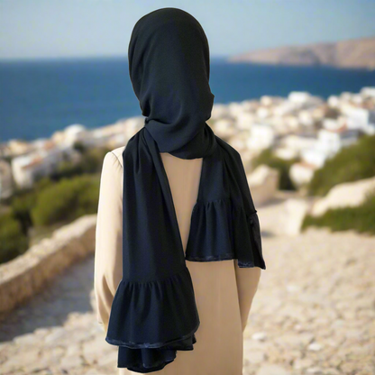 Ruffle Chiffon Hijab