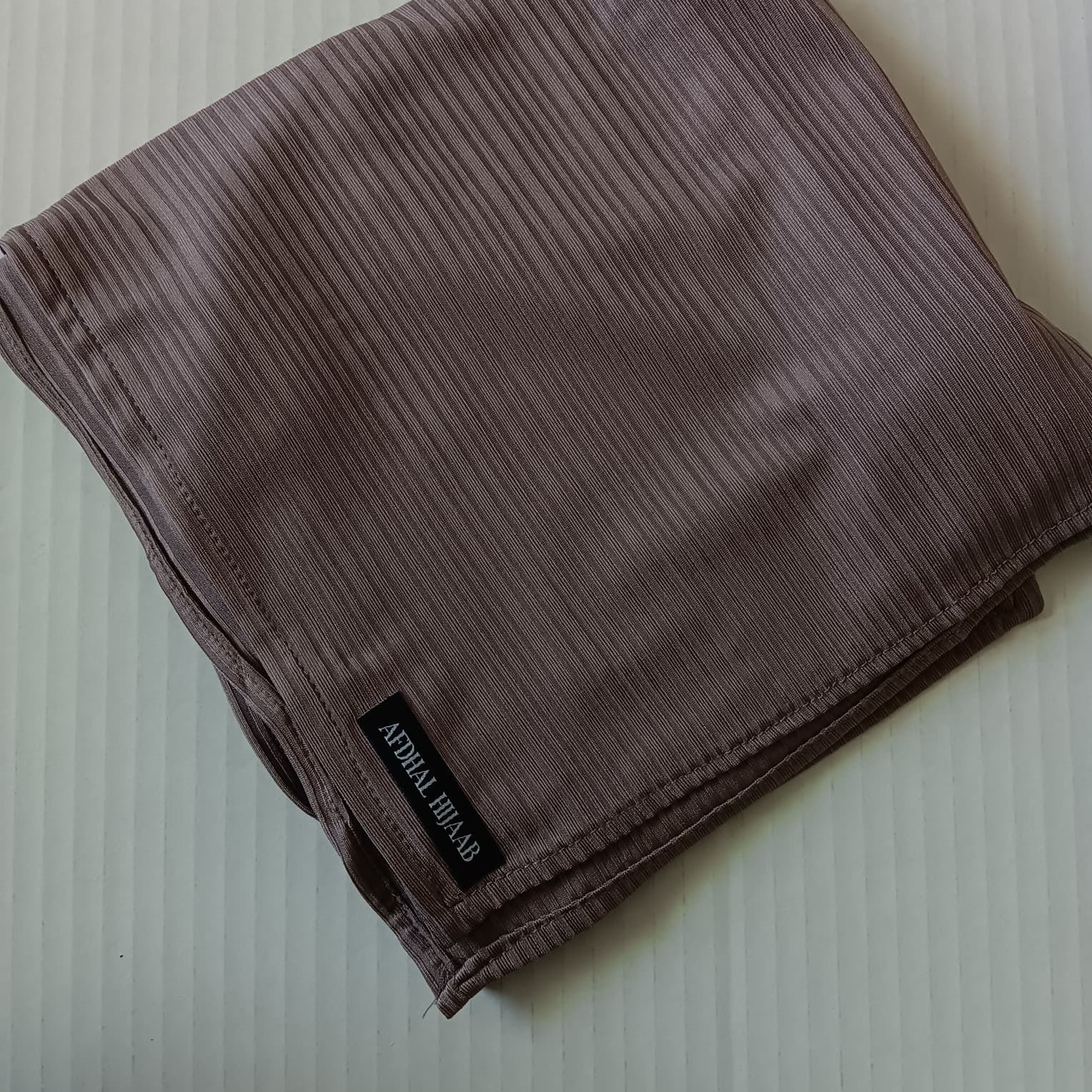 ribbed jersey hijab dark taupe