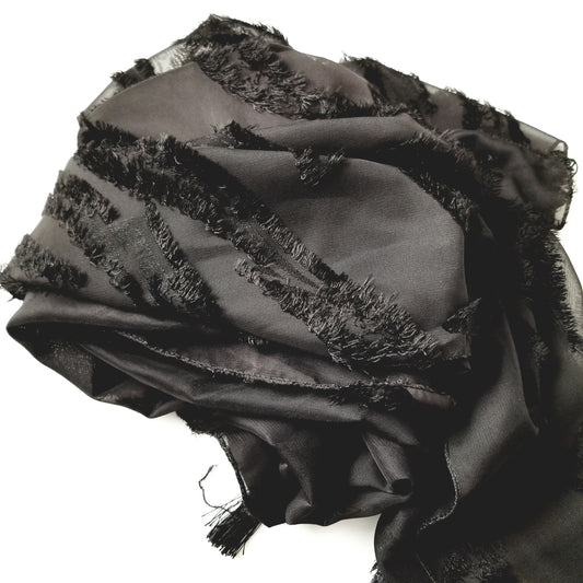 Sheer Black Organza Wrap