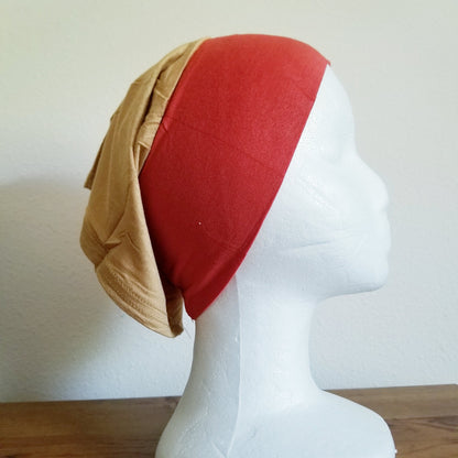 Dual Tone Hijab Tube Cap