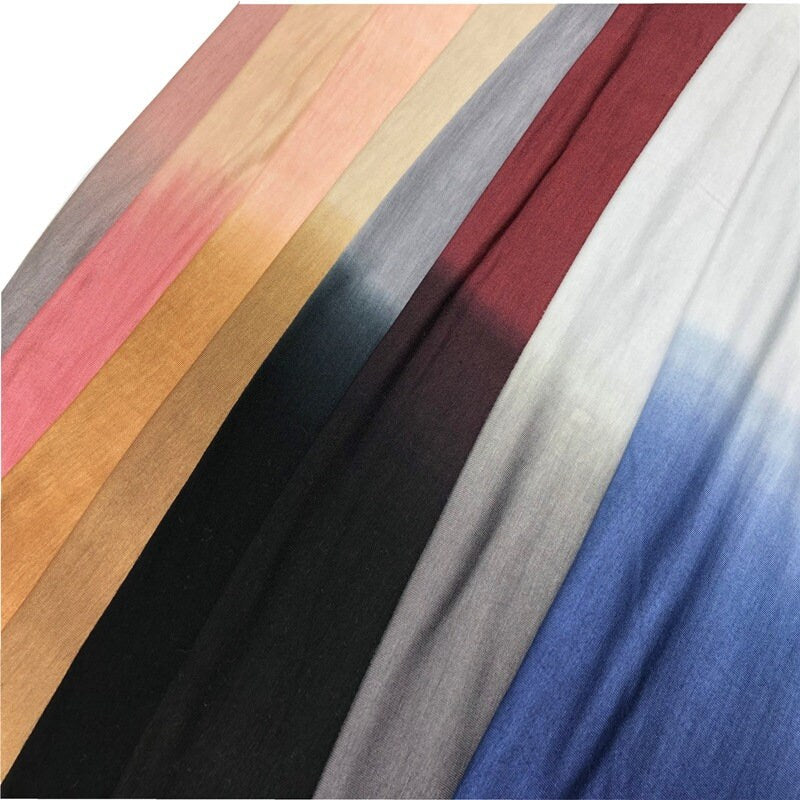 Two tone ombre jersey hijab fabric